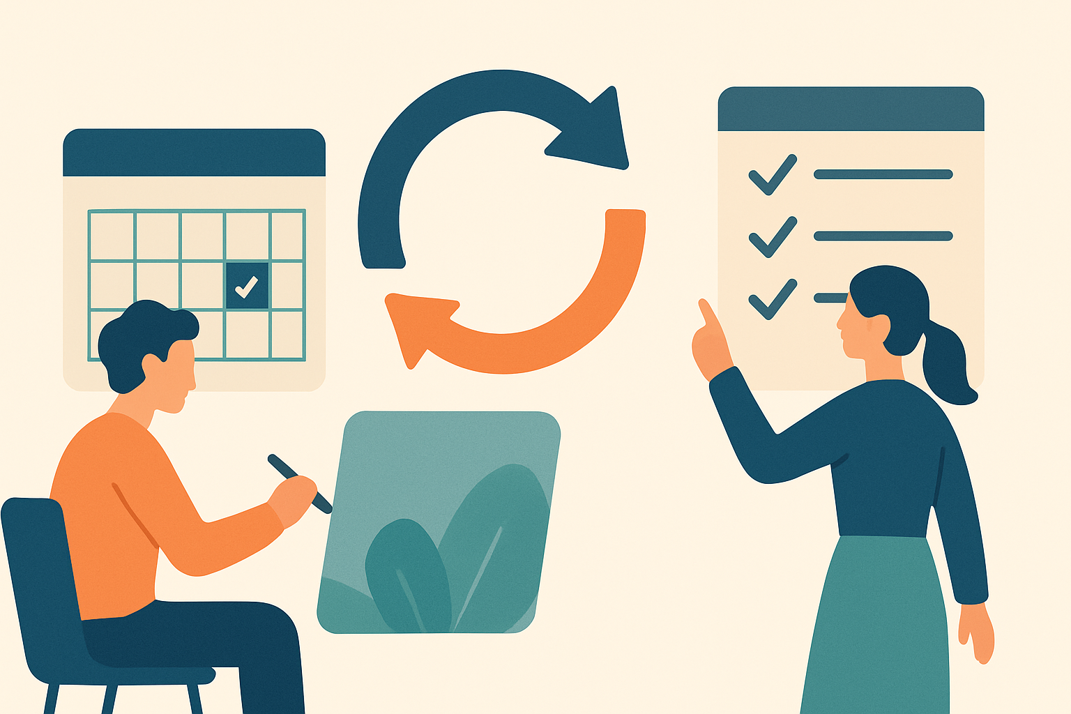 Produktivitäts-Rituale für Gründerduos: Weekly, Daily, Retro